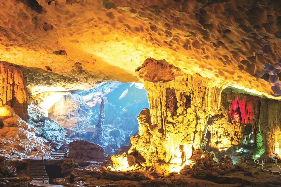2-Day Ha Noi - Ninh Binh - Ha Long Bay Highlights Tour - Sunset party on the boat: red wine, cake, fruit, and the easy mood shift