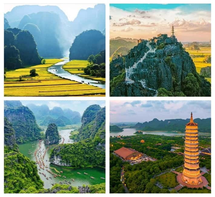 2-Day Ninh Binh Tour with Accommodation & Meals, Small Group - Tam Coc Boat Ride Through Three Limestone Caves