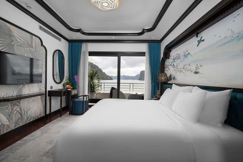 2D1N Halong Bay 6-Star Cruise: Fine Dining, Cave & Kayaking - Day 1: Tuan Chau Check-In, Sung Sot Cave, and Titop Island