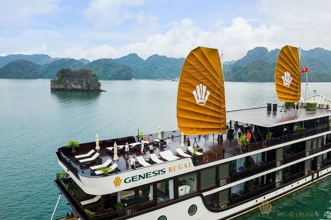 2Days-1Night Halong Bay Luxury Genesis Regal Cruises - Day 2 in the early morning: breakfast, an exclusive floating-house stop, and Cat Ba add-ons