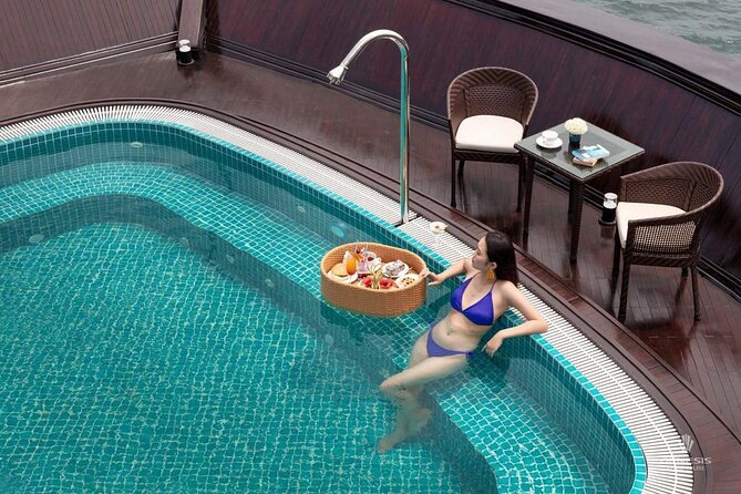 2Days-1Night Halong Bay Luxury Genesis Regal Cruises - Day 1 on the water: floating house, kayaking, and evening cruise time