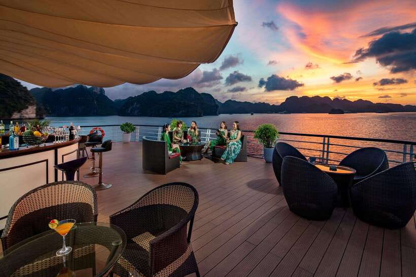 3-Day Lan Ha Bay & Viet Hai 5★ Cruise + Free Hanoi Pickup - Day 2: Tai Chi on the sundeck, Cat Ba, and cycling into Viet Hai village