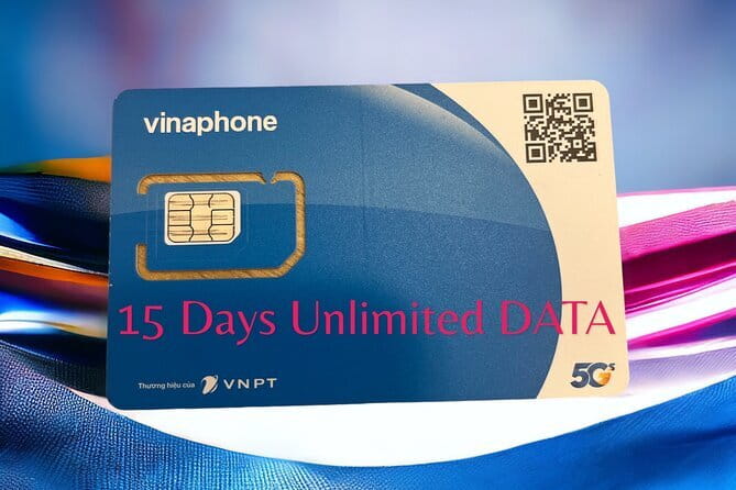 30 Days 120GB Data and Call SIM card Vietnam - Money Exchange, Info, and Taxi References at the Same Booth