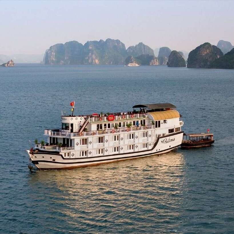 4-star Halong Paloma Cruise 2D1N Trip - Day 1: Thien Canh Son Cave, emerald water time, and sunset party at Cong Dam