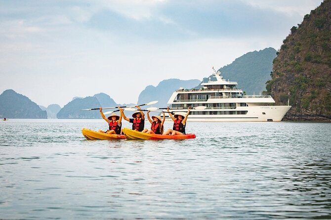 ALL Inclusive: Halong Bay Overnight Luxury Cruise Collection - The fun stuff: kayaking, squid fishing, bamboo boating, and cooking class