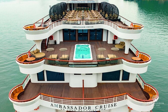 Ambassador Cruise The Largest Day Cruise in Halong Bay - Sung Sot Cave: stalactites, big chambers, and a classic included stop