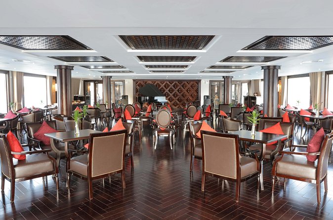 Ambassador Cruises 2-day Explore Halong Bay from Hanoi - Sunset on the water: anchoring overnight plus canapés and calm