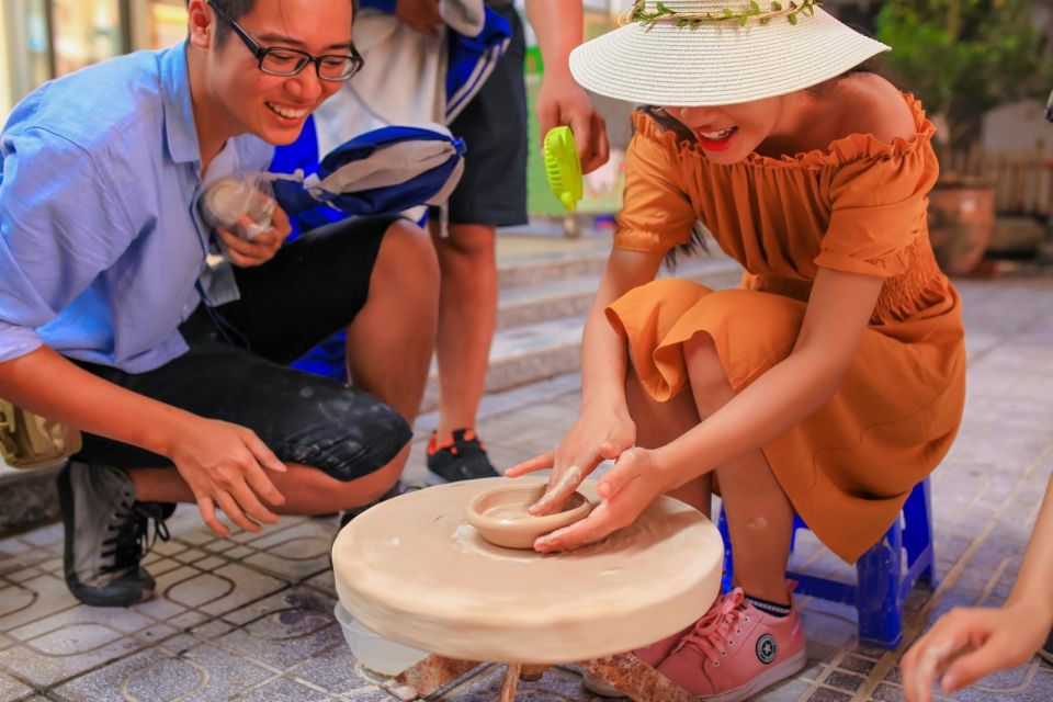 Bat Trang Pottery ancient village by Motorbike - The paint-and-color stage: your piece becomes yours