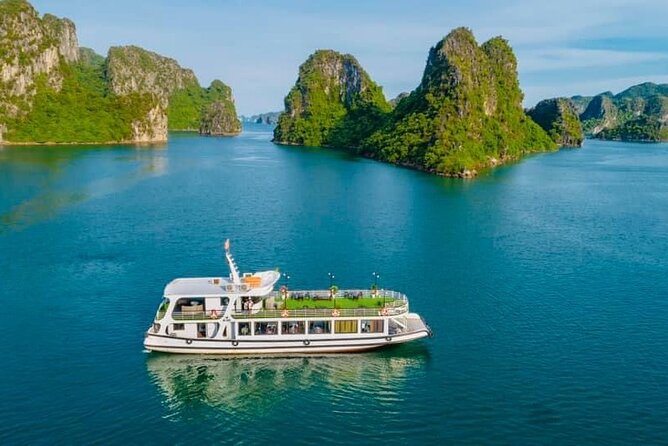 Best Halong Bay Tour One Day On Luxury Cruise 6 Hours Cruising - Food on board and the swimming break you’ll actually use