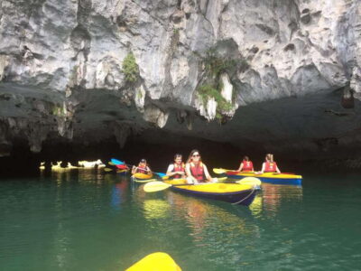 Cat Ba: 2-Day Lan Ha Bay Cruise with Activities & Meals - Day 1 in Lan Ha Bay: pickup, lunch, limestone islets, and a real sunset window