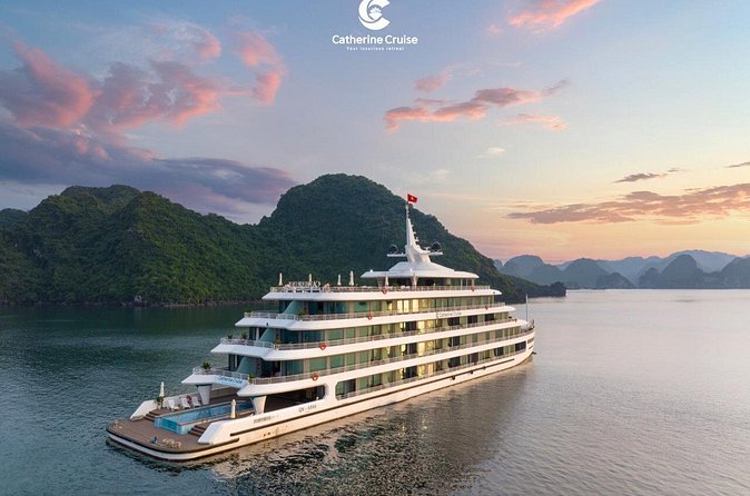 Catherine Cruise Halong Bay 2 Days/1 Night on 6 Star Cruise - On-board food and activities: happy hour, cooking class, and massage service