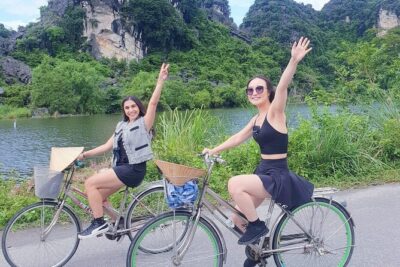 From Ha Noi - FullDay Trip Ninh Binh - Tam Coc lunch: goat meat, spring rolls, and a real vegetarian option