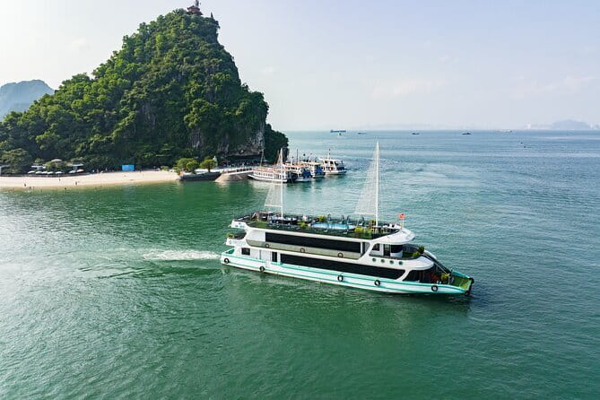 From Hanoi: Best Halong 5-Star Day Cruise, Buffet Lunch,Limousine - Sunset party on the sundeck: the feel-good ending