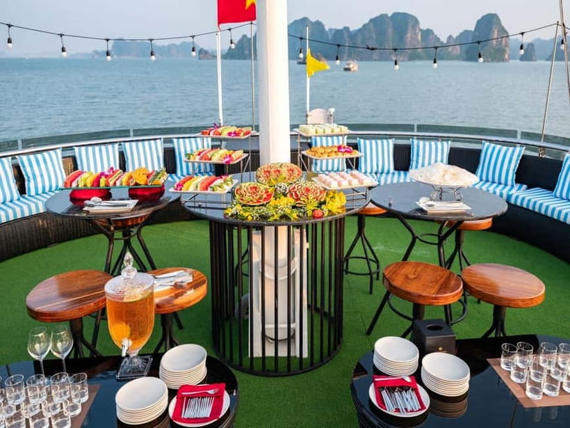From Hanoi: Halong bay Luxury tour on 5 star cruise - TiTop Island: beach time and the stair climb
