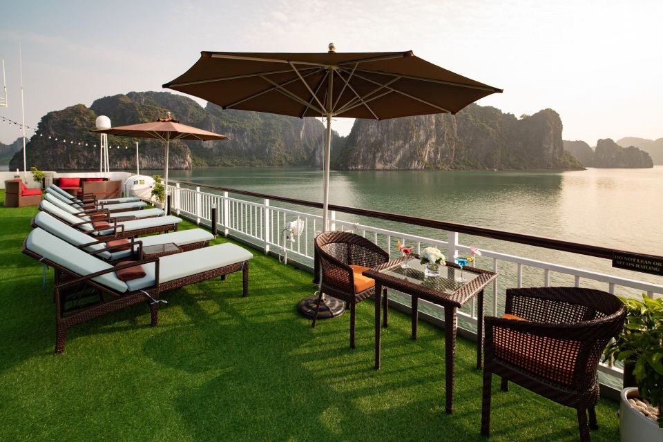 From Ninh Binh: Ha Long - Lan Ha Bay 2D1N on 5-star Cruise - Lan Ha Bay time: anchoring for swimming and sunbathing