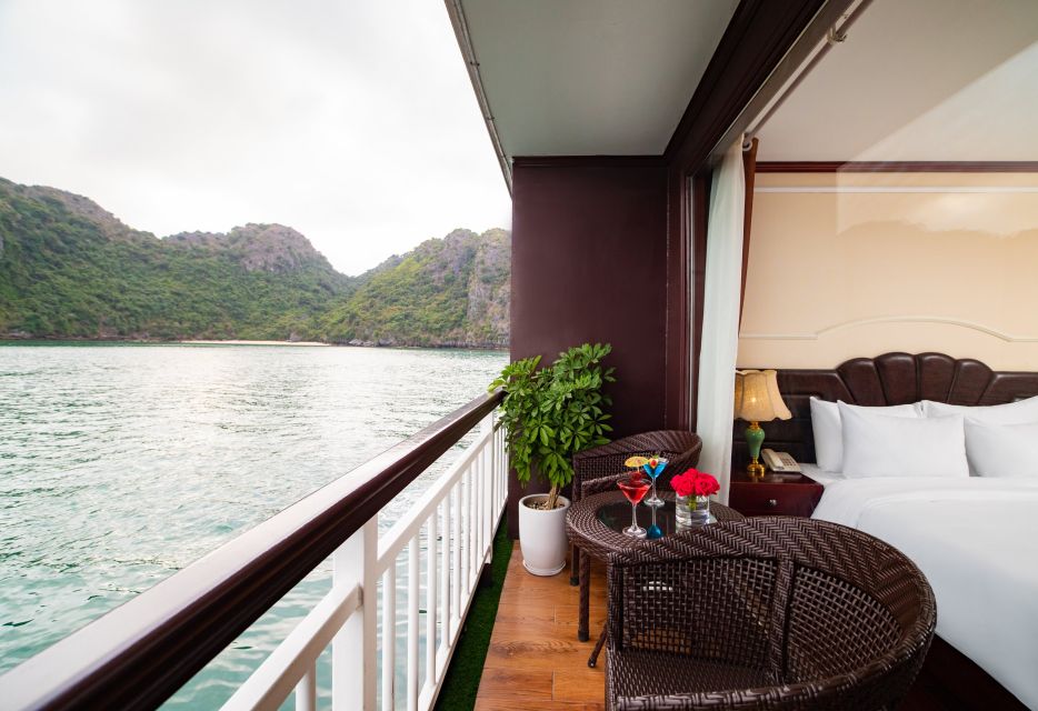 From Ninh Binh: Ha Long - Lan Ha Bay 2D1N on 5-star Cruise - Morning on the sundeck: tea, Tai Chi, and the quiet hour