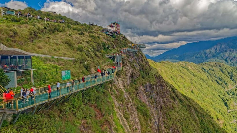 From Sapa: Glass Bridge and Silver Waterfall Group Tour - Crossing the glass bridge: the thrill and the photos