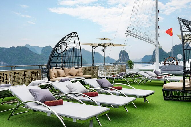 Full day Halong Bay Luxury Cruise - buffet lunch, kayak, swim. - Getting to Halong Bay: limousine pickup from Hanoi