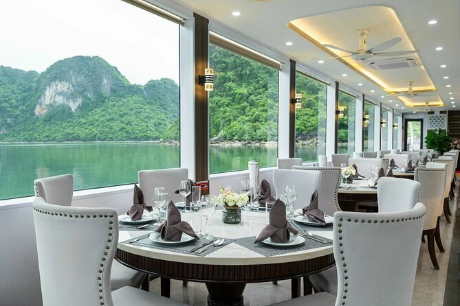 Full day Halong Bay Luxury Cruise - buffet lunch, kayak, swim. - Sung Sot Cave: dramatic scale, real walking, and cave-conditionals