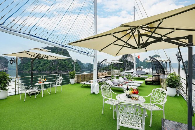 Full day Halong Bay Luxury Cruise - buffet lunch, kayak, swim. - Ti Top Island: swim, sandy break, or the 500-step viewpoint