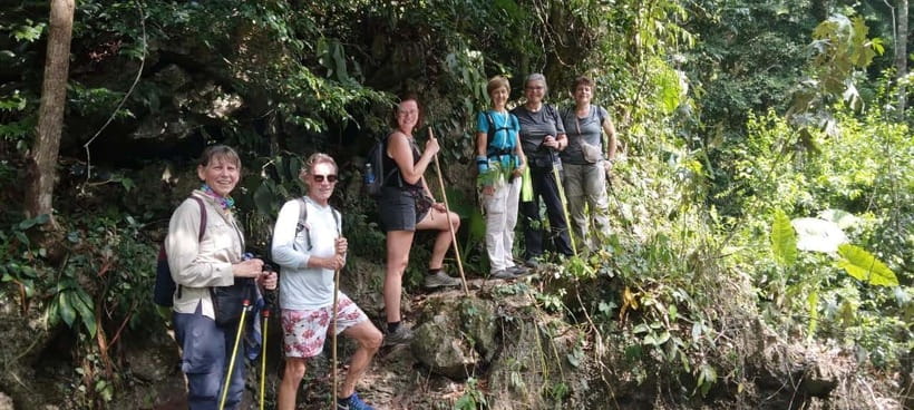 Full day hike - climbing in Jungle of Cat Ba National park - Hiking through the jungle on limestone: Áng Vắt, Mây Bầu, Áng Phay
