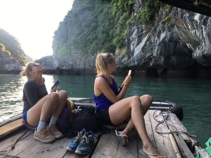 Full day hike - climbing in Jungle of Cat Ba National park - The 5 km bike ride to Viet Hai harbor: views, not just exercise