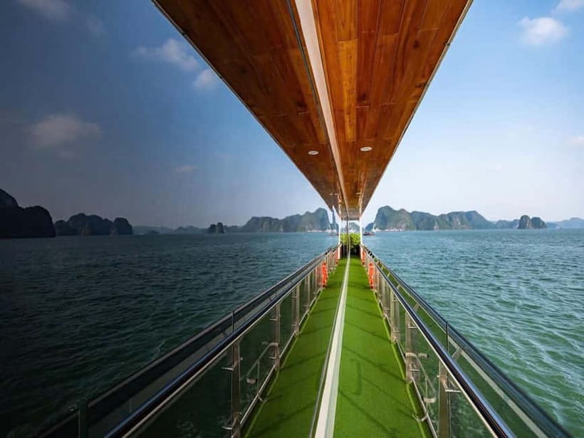 Ha Long Bay Cruise w/ Jacuzzi, Kayak & Limo from Hanoi - Transfers, English guide, and what’s actually included in your $59