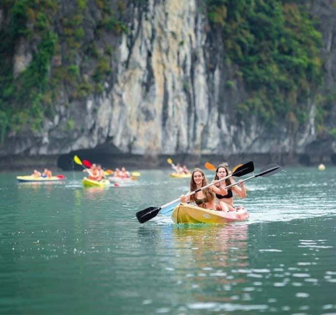 Halong 6 Hours Cruise: Kayak, Cave, Lunch, Beach & Island - Luon Cave by Kayak: Calm Water, Good Views