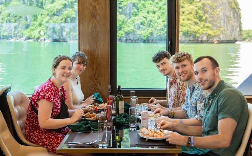 Halong 6 Hours Cruise: Kayak, Cave, Lunch, Beach & Island - Sunset Party: Red Wine, Fries, Fruits, and a Slower Pace