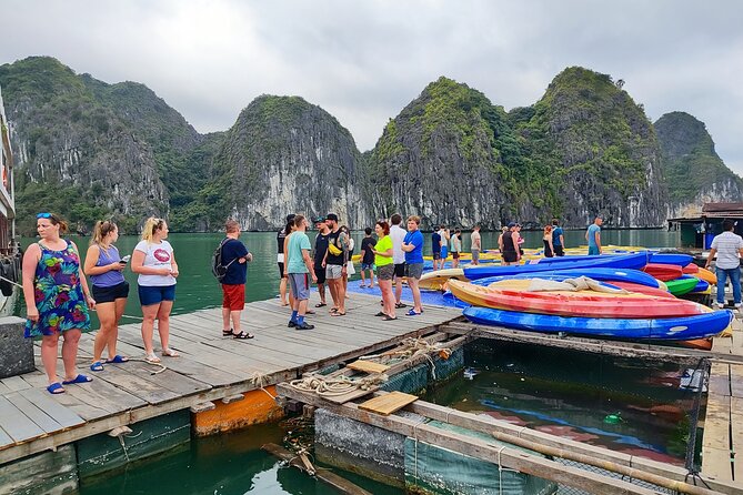 Halong Bay 2 days on classic cruise, small group, biking-kayaking - Day 1: Cai Beo to Lan Ha Kayak Time, Then Sunset + Cooking