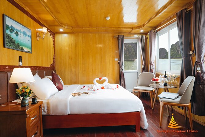Halong Bay and Lan Ha Bay 2 Days 1 Night with Sunlight Premium - Swimming, spring roll cooking, and the evening onboard flow