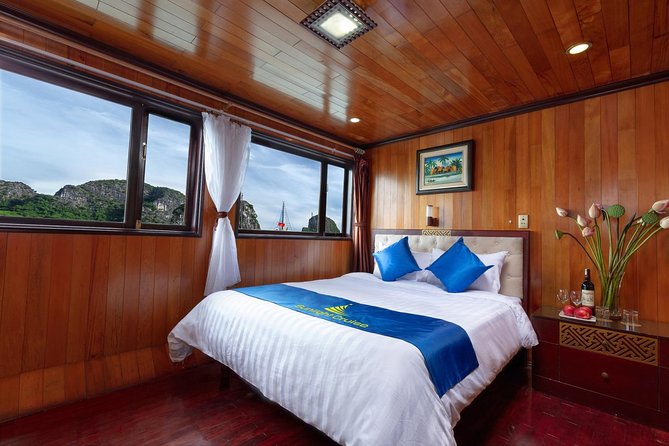 Halong bay boutique cruise 2 days trip: Kayaking, swimming & caving tours - Food on board: seafood-forward meals plus spring rolls you’ll remember