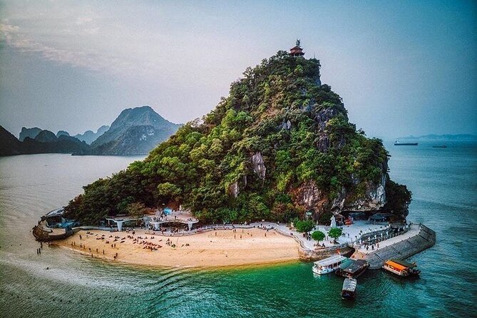 HaLong Bay Day Cruise with Kayaking, Swimming, Hiking and Lunch - Ti Top Island: beach time, summit hike, and your water-activity choice