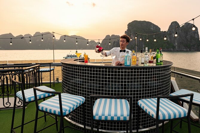 Halong Bay Day Tour With Sunlight Luxury Cruise With Transfer - Sunset party and onboard food: lunch you’ll remember, not just water