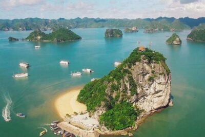 Halong Bay Excursion with Caving, Swimming and Kayaking - Tuan Chau Harbor check-in: safety briefing, welcome drink, then lunch at sea