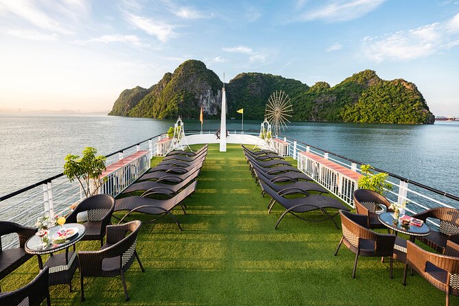 Halong Bay Luxury cruise Day trip: Buffet Lunch, Limousine bus - Hanoi pickup: easy start, clear meeting points