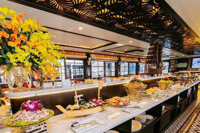 Halong bay Luxury Cruise Trip: Titop Island, Amazing Cave & Kayak - Lunch and drinks: what you’re really buying for $49