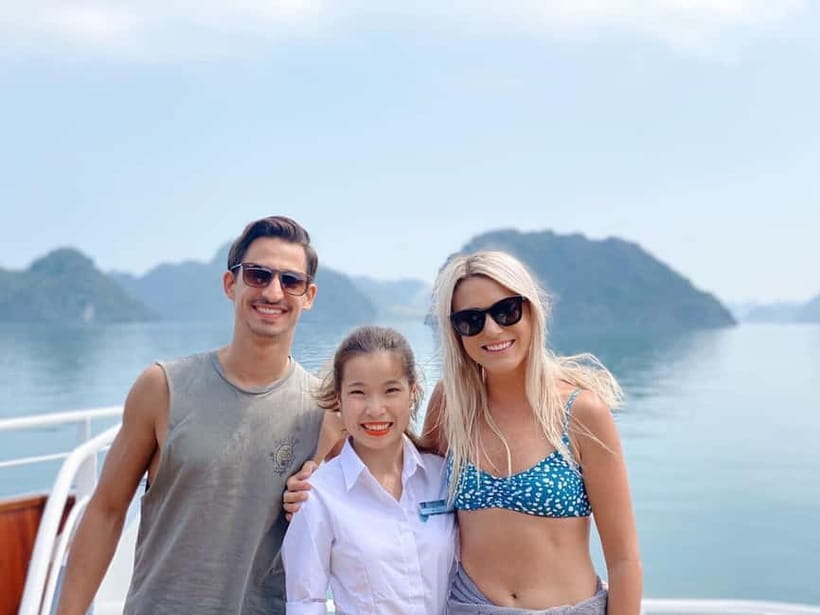 Halong & Lan Ha Bay 1-Day Catamaran Cruise from Hanoi - Ao Ech beach time in Lan Ha Bay: slides, swimming, and water play