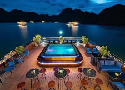 Hanoi: 2-Day Ha Long & Lan Ha Bay 5-Star Boat with Balcony - That sundeck sunset party is more than a gimmick
