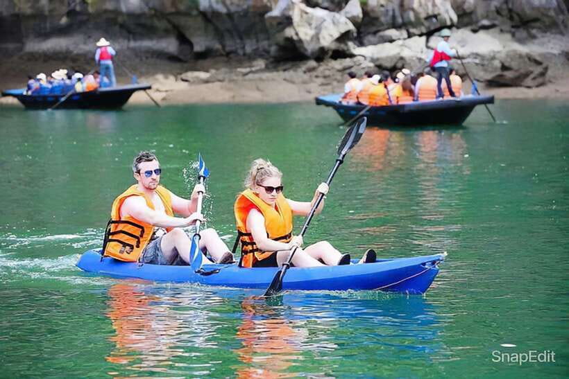Hanoi: 5-Star Halong Bay Cruise with Lunch, Jacuzzi & Party - Titop Island: swim time or a viewpoint trek