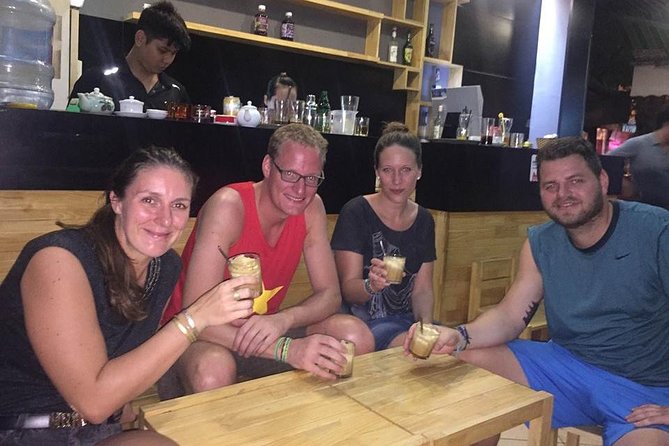 Hanoi City Street Food Night Tour by Motorscooter - Street barbecue: charcoal-grilled Hanoi family time