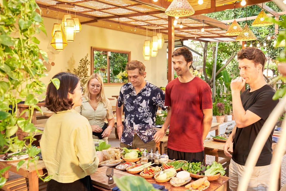 Hanoi Cooking Class in Haven of Tranquility - Thom culinary - Harvesting Herbs and Learning How Vietnamese Flavor Balancing Works