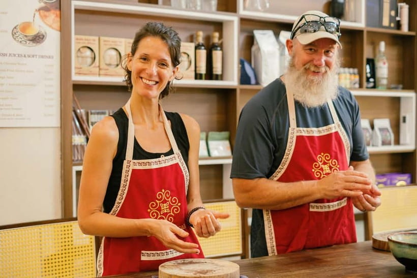 Hanoi Cooking Class: Market Tour, Free Recipe & Beverages - Where you cook and eat: a calm villa feel with generous portions