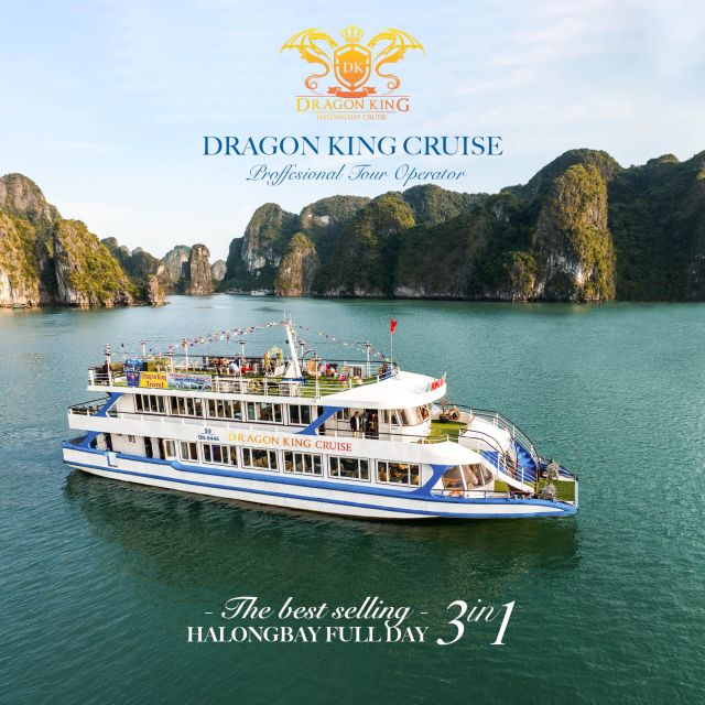 Hanoi: Ha Long Bay Cruise Day Tour visit Titop island & Cave - Luon Cave by Kayak or Bamboo Boat: Water Caves Without the Stress
