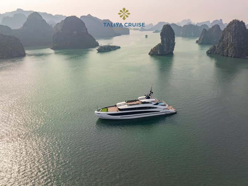 Hanoi: Ha Long Bay/Lan Ha Bay Taliya Day Cruise - Tuan Chau boarding: briefing, welcome drink, then the water