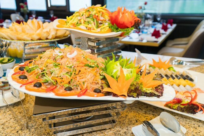 Hanoi : Halong Bay 7-Hour Luxury Cruise with Limousine Transfer - Onboard extras: welcome drink, jacuzzi, rowing/kayak time, sunset party