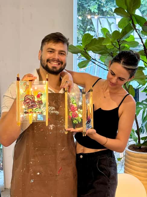 Hanoi: Handmade Lantern Workshop - From sketch to pattern: painting Vietnamese-inspired designs on acrylic
