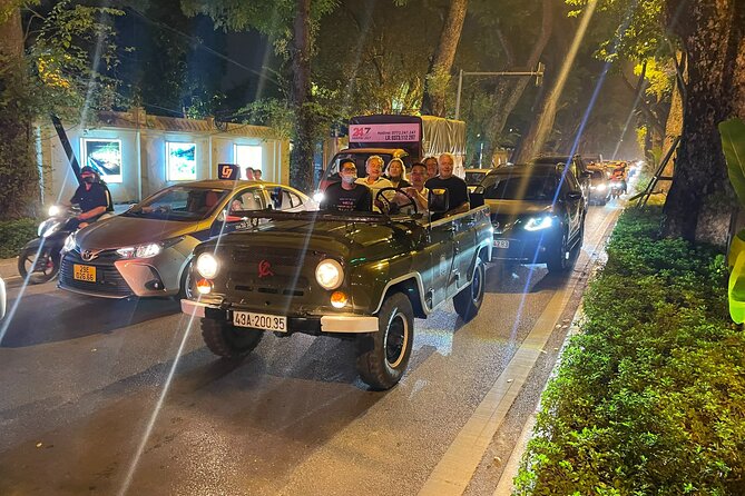 Hanoi Jeep By Night Street Food Tour and Train Street Experience - Pickup, Small Group Energy, and How the Jeep Ride Feels