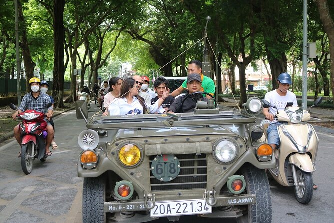 Hanoi Jeep City Tour combine Countryside Train Street, Hidden Gem - Real Hanoi Backstreets, Markets, and Scooter Life