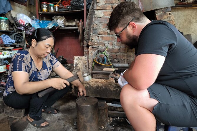 Hanoi Knife Making Traditional Workshop - Step Four: Sharpening on the Grindstone, Including the Secret Tar Wash
